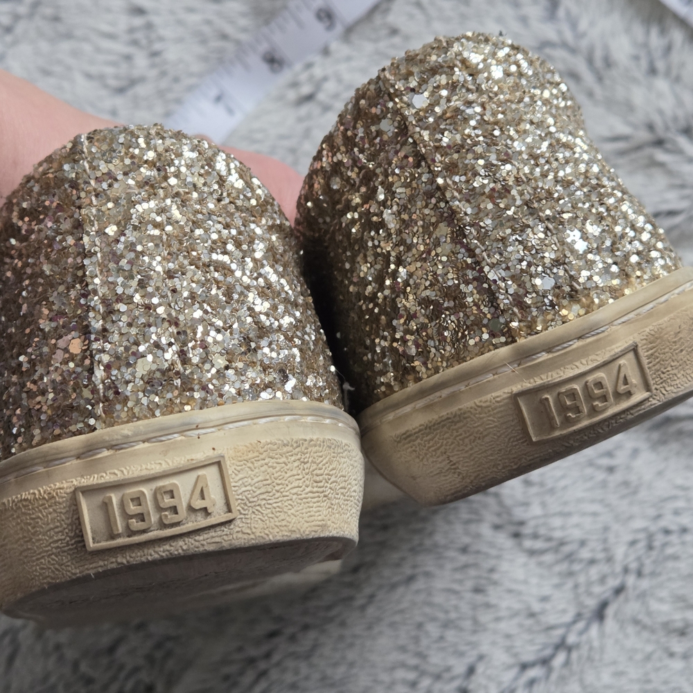 Old Navy Glittery Gold Women's Slip-On Sneakers - Picture 5 of 6